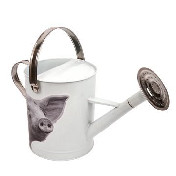 Esschert Design Gieter Varken 5 Liter 44,5 X 25 Cm Zink Wit