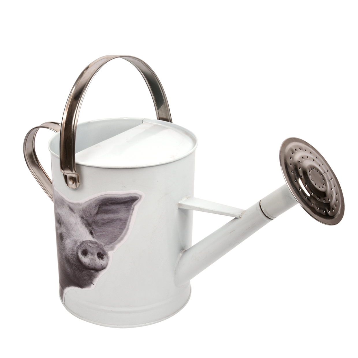 Esschert Design Gieter Varken 5 Liter 44,5 X 25 Cm Zink Wit
