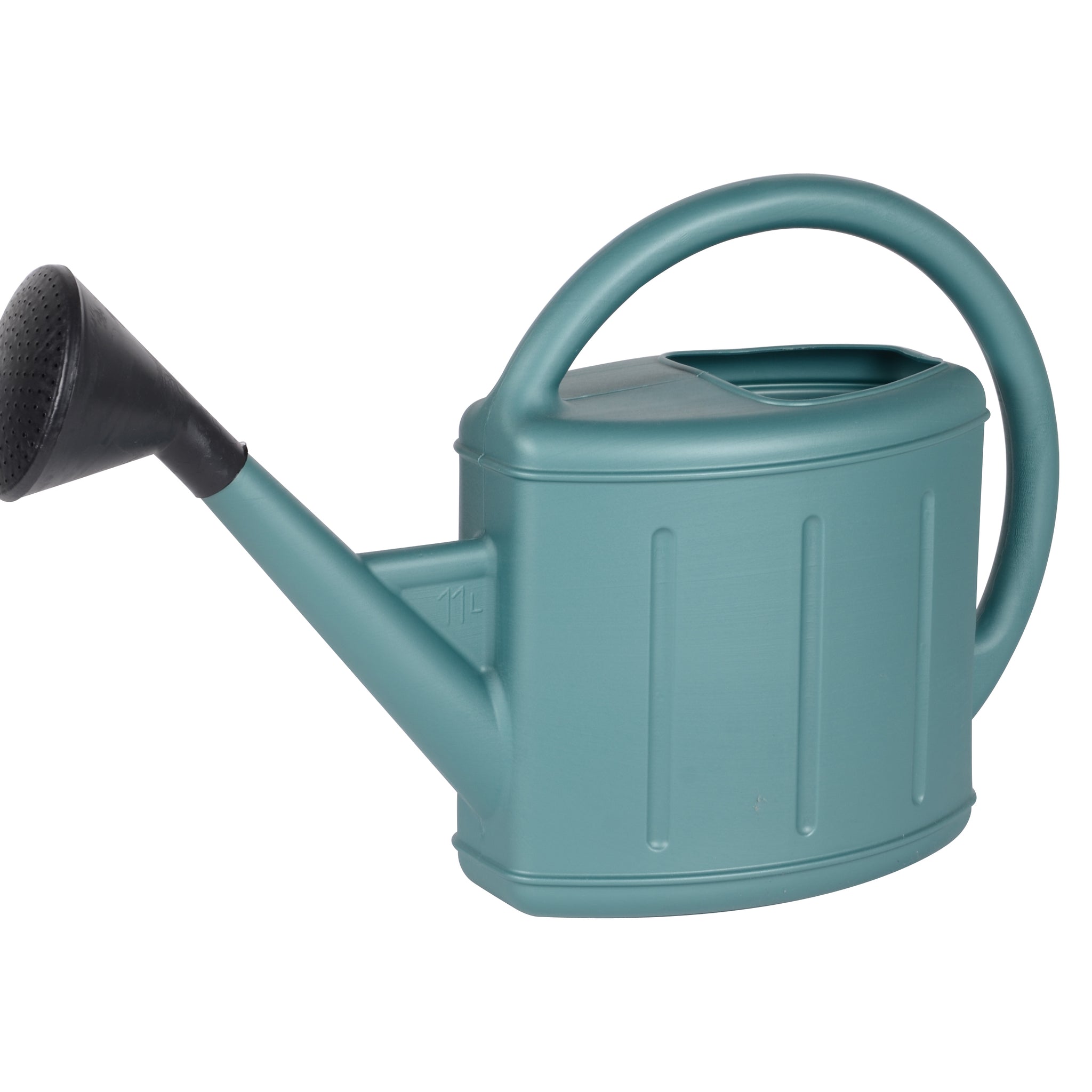 EDA - gieter - ovaal - 11 liter - incl. zwarte sproeikop - Antraciet